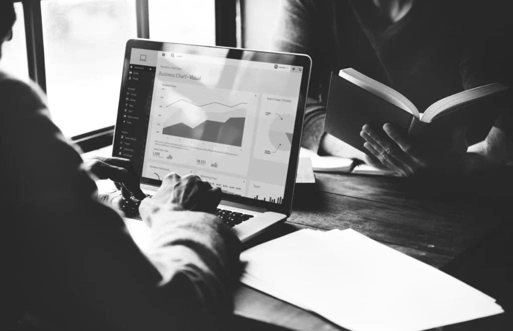 black and white image for seo service page